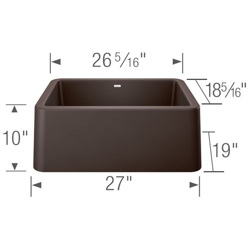 Main product image of Ikon SILGRANIT 27" Single Bowl Apron-Front Farmhouse Sink - Café, 402312