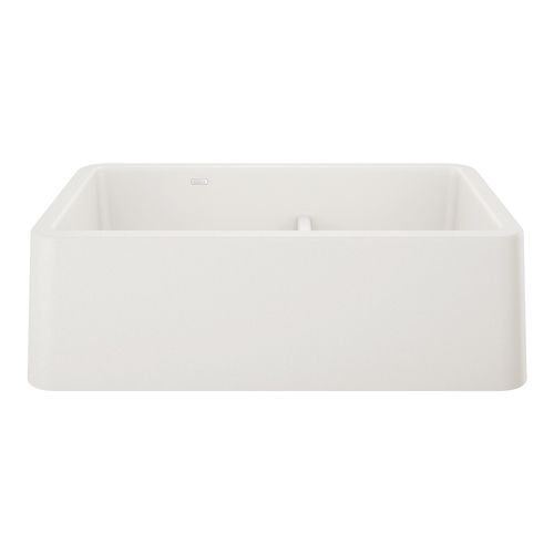 Main product image of Ikon SILGRANIT 33" Double Bowl Apron-Front Farmhouse Sink with Low Divide - White, 402324