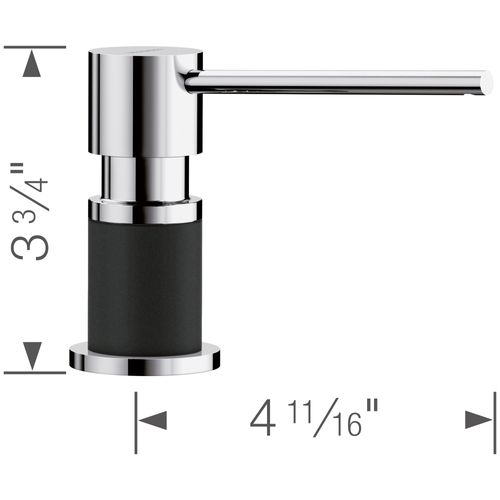 Main product image of Lato Soap Dispenser - Chrome/Coal Black, 402574