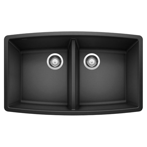 Main product image of Performa 33" x 20" Equal Double Bowl Kitchen Sink (Anthracite)
