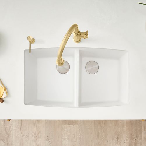Main product image of Performa SILGRANIT 33" 50/50 Double Bowl Undermount Kitchen Sink - White, 440071
