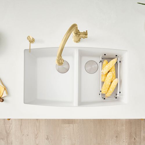 Main product image of Performa SILGRANIT 33" 50/50 Double Bowl Undermount Kitchen Sink - White, 440071