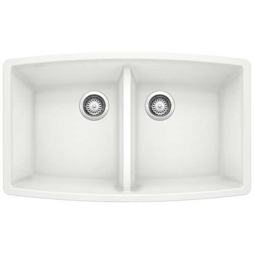 Main product image of Performa SILGRANIT 33" 50/50 Double Bowl Undermount Kitchen Sink - White, 440071