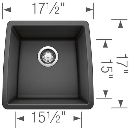 Main product image of Performa SILGRANIT 17" Undermount Bar Sink - Anthracite, 440079