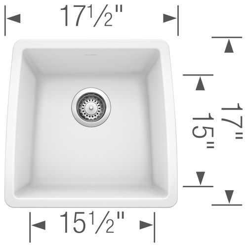 Main product image of Performa SILGRANIT 17" Undermount Bar Sink (White)