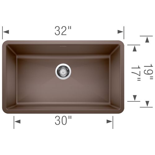 Main product image of Precis SILGRANIT 32" Super Single Undermount Kitchen Sink - Café, 440147