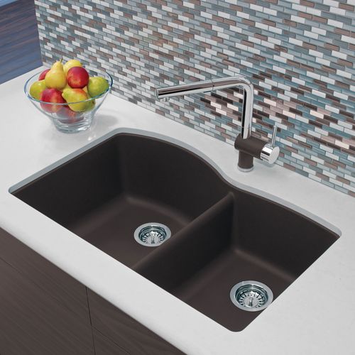 Main product image of Diamond SILGRANIT 32" 60/40 Double Bowl Undermount Kitchen Sink - Café, 440177