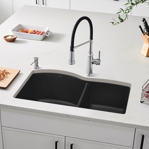 Main product image of Diamond SILGRANIT 32" 60/40 Double Bowl Undermount Kitchen Sink - Anthracite, 440179