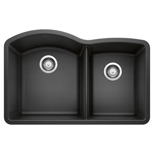 Main product image of Diamond SILGRANIT 32" 60/40 Double Bowl Undermount Kitchen Sink - Anthracite, 440179