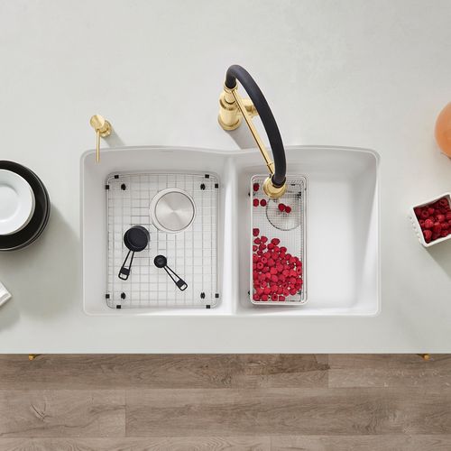 Main product image of Diamond SILGRANIT 32" 50/50 Double Bowl Undermount Kitchen Sink - White, 440185