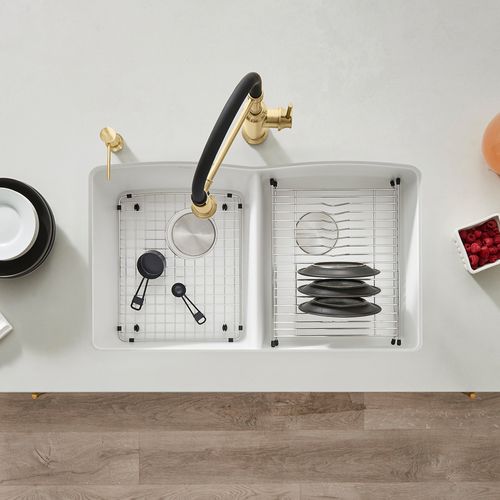 Main product image of Diamond SILGRANIT 32" 50/50 Double Bowl Undermount Kitchen Sink - White, 440185