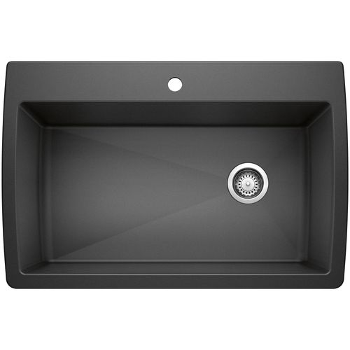 Main product image of Diamond SILGRANIT 33" Super Single Dual Mount Kitchen Sink  (Anthracite)
