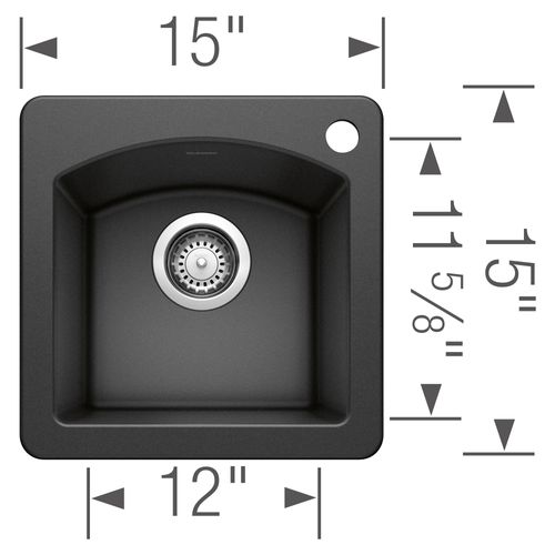 Main product image of Diamond SILGRANIT 15" Dual Mount Bar Sink - Anthracite, 440204