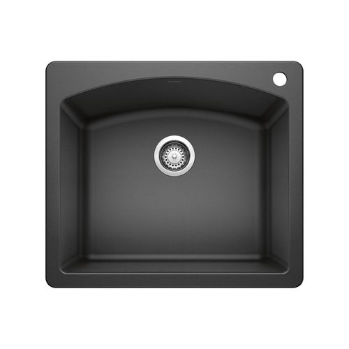 Main product image of Diamond SILGRANIT 25" Single Bowl Dual Mount Kitchen Sink - Anthracite, 440210