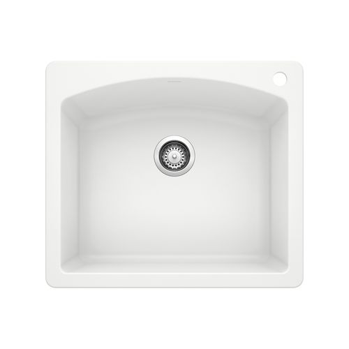 Main product image of Diamond SILGRANIT 25" Single Bowl Dual Mount Kitchen Sink - White, 440211