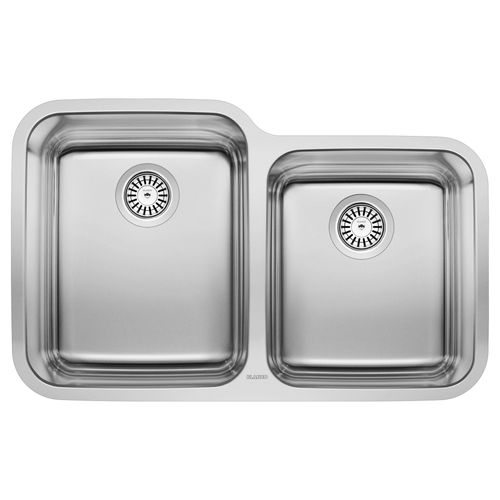Main product image of Stellar 32" 60/40 Double Bowl Undermount Stainless Steel Kitchen Sink, 441023
