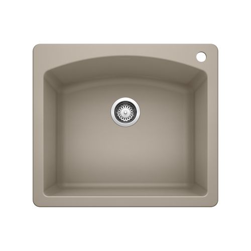 Main product image of Diamond SILGRANIT 25" Single Bowl Dual Mount Kitchen Sink - Truffle, 441280