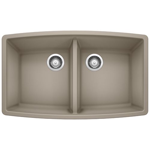 Main product image of Performa SILGRANIT 33" 50/50 Double Bowl Undermount Kitchen Sink - Truffle, 441290