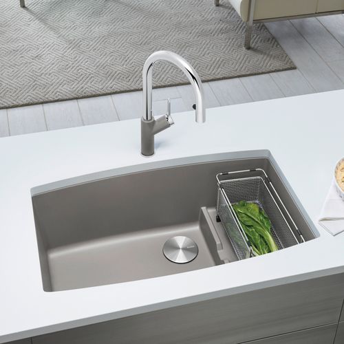 Main product image of Performa Cascade SILGRANIT 32" Single Bowl Undermount Kitchen Sink with Colander - Truffle, 441291
