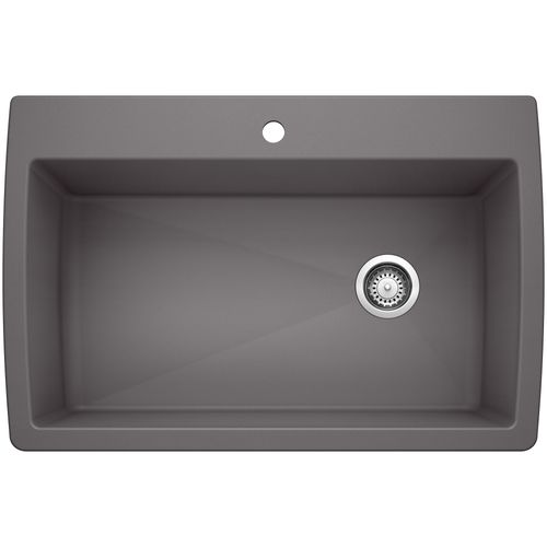 Main product image of Diamond SILGRANIT 33.5" Super Single Dual Mount Kitchen Sink - Cinder, 441467