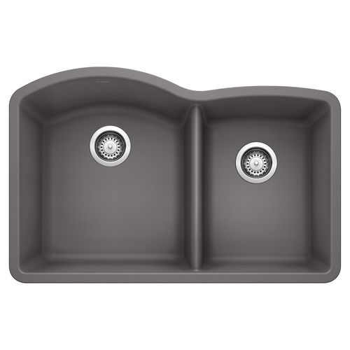 Main product image of Diamond SILGRANIT 32" 60/40 Double Bowl Undermount Kitchen Sink - Cinder, 441469