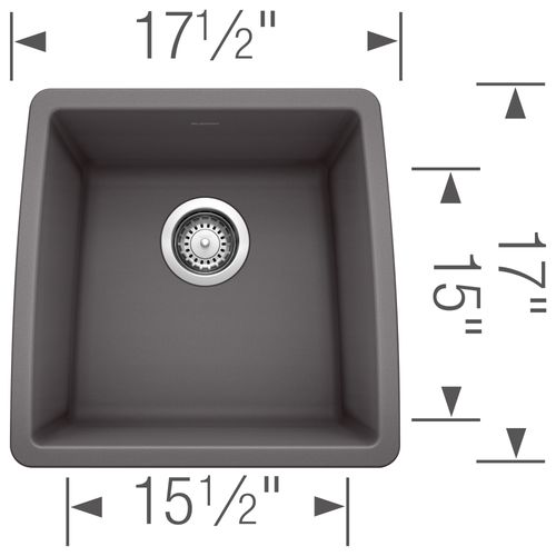 Main product image of Performa SILGRANIT 17" Undermount Bar Sink - Cinder, 441475