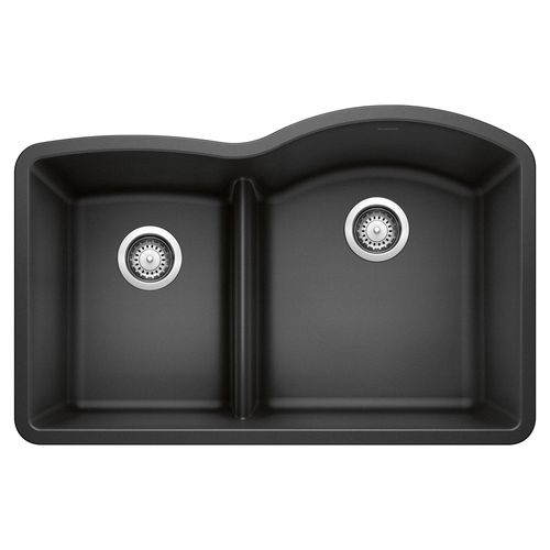 Main product image of Diamond SILGRANIT 32" 40/60 Reverse Double Bowl Undermount Kitchen Sink with Low Divide - Anthracite, 441598