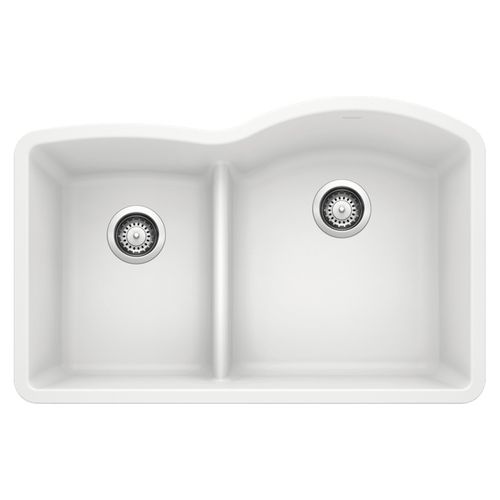 Main product image of Diamond 32" x 21" Reverse Kitchen Sink w/ 1-3/4" Low Divide (White)