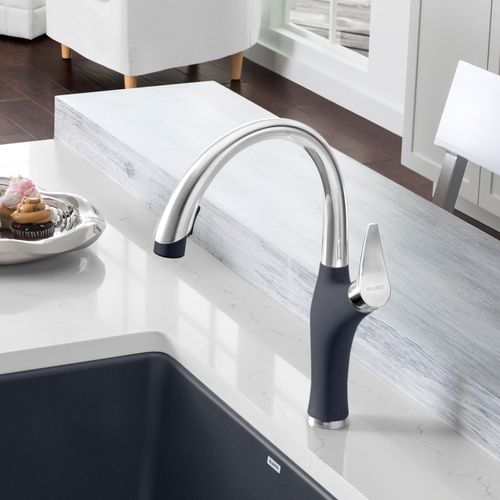 Main product image of Artona Pull-Down Dual-Spray Kitchen Faucet - PVD Steel/Anthracite, 442031