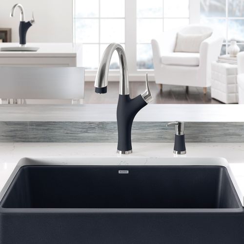 Main product image of Artona Pull-Down Dual-Spray Kitchen Faucet - PVD Steel/Anthracite, 442031