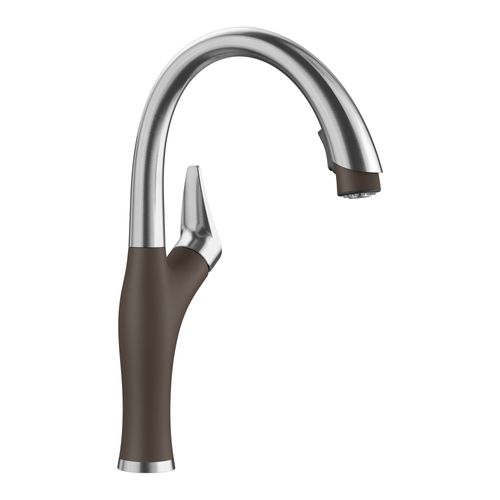 Main product image of Artona Pull-Down Dual-Spray Kitchen Faucet - PVD Steel/Café, 442032