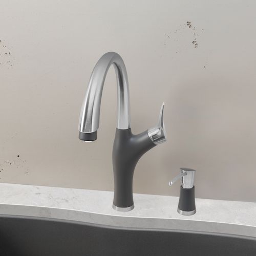 Main product image of Artona Pull-Down Dual-Spray Kitchen Faucet - PVD Steel/Cinder, 442033