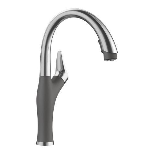Main product image of Artona Pull-Down Dual-Spray Kitchen Faucet - PVD Steel/Cinder, 442033