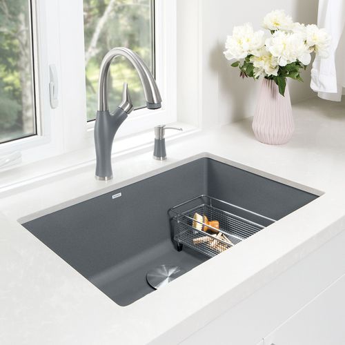 Main product image of Artona Pull-Down Dual-Spray Kitchen Faucet - PVD Steel/Metallic Gray, 442034, 442034-BLANCO