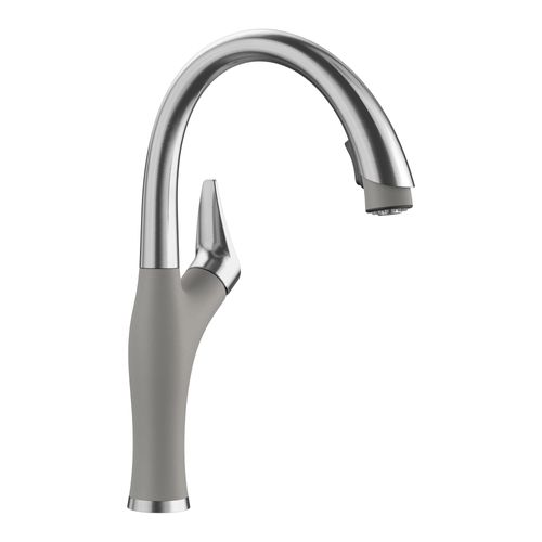 Main product image of Artona Pull-Down Dual-Spray Kitchen Faucet - PVD Steel/Metallic Gray, 442034, 442034-BLANCO