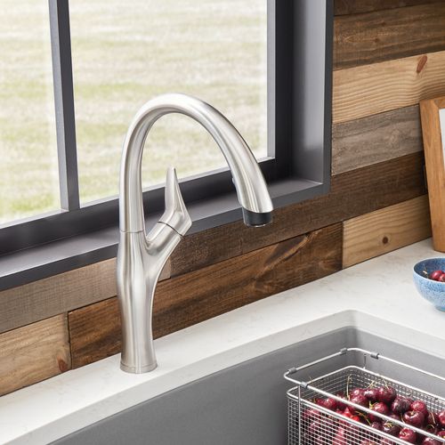 Main product image of Artona Pull-Down Dual-Spray Kitchen Faucet - PVD Steel, 442037