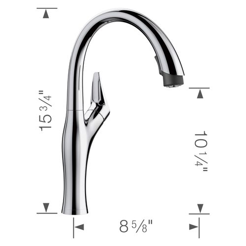 Main product image of Artona Pull-Down Dual-Spray Kitchen Faucet - Chrome, 442038, 442038-BLANCO