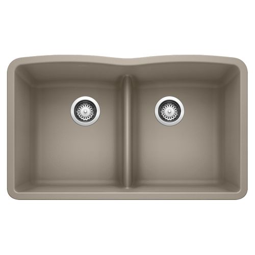 Main product image of Diamond 32" x 19-3/8" Equal Double Kitchen Sink w/ Low Divide (Truffle)