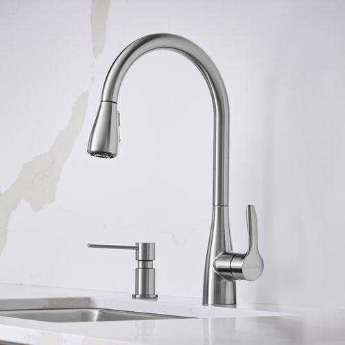 Main product image of Atura Pull-Down Dual-Spray Kitchen Faucet - PVD Steel, 442208