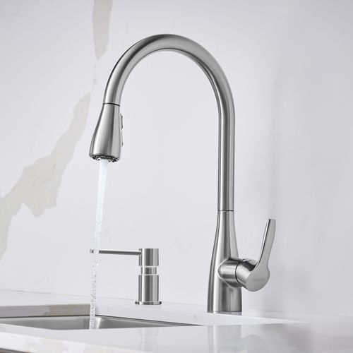 Main product image of Atura Pull-Down Dual-Spray Kitchen Faucet - PVD Steel, 442208