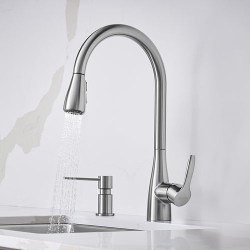 Main product image of Atura Pull-Down Dual-Spray Kitchen Faucet - PVD Steel, 442208