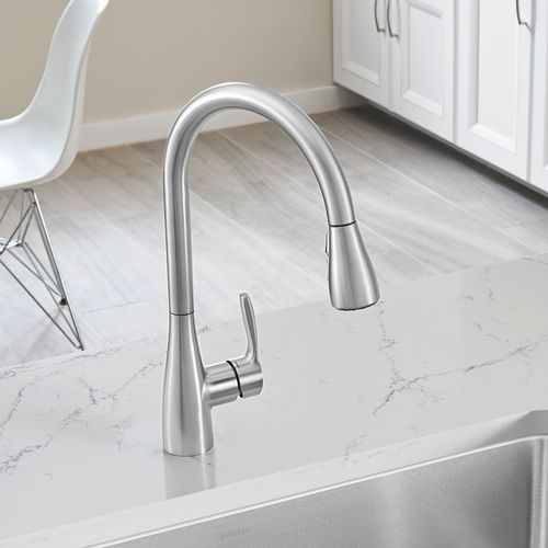 Main product image of Atura Pull-Down Dual-Spray Kitchen Faucet - PVD Steel, 442208
