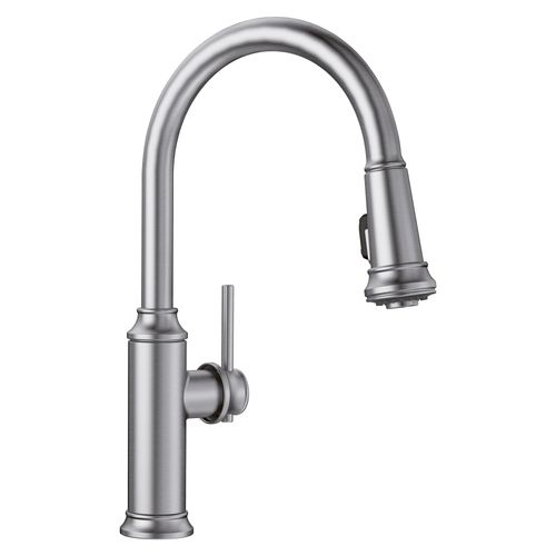 Main product image of Empressa High Arc Pull-Down Dual-Spray Kitchen Faucet - PVD Steel, 442500
