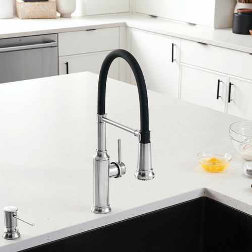 Main product image of Empressa Semi-Pro Pull-Down Dual-Spray Kitchen Faucet - PVD Steel, 442509