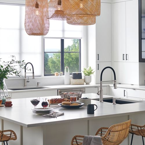 Main product image of Empressa Semi-Pro Pull-Down Dual-Spray Kitchen Faucet - PVD Steel, 442509