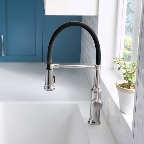 Main product image of Empressa Semi-Pro Pull-Down Dual-Spray Kitchen Faucet - PVD Steel, 442509
