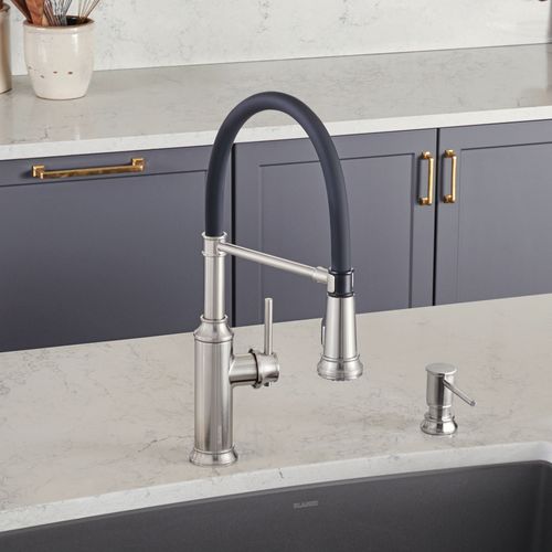 Main product image of Empressa Semi-Pro Pull-Down Dual-Spray Kitchen Faucet - PVD Steel, 442509