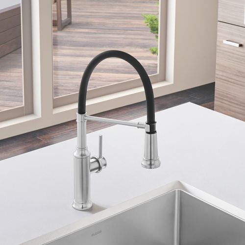 Main product image of Empressa Semi-Pro Pull-Down Dual-Spray Kitchen Faucet - PVD Steel, 442509