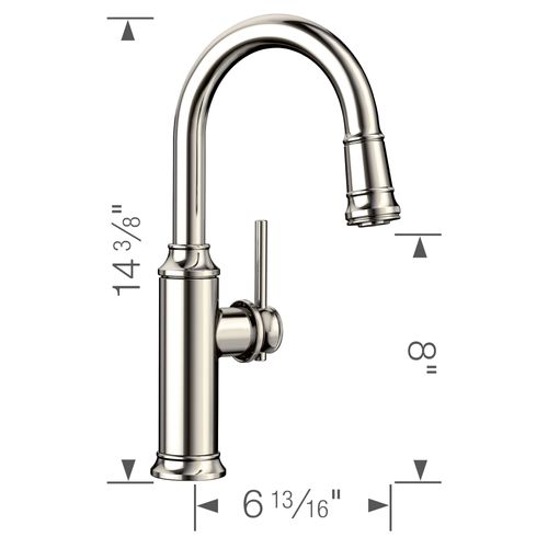 Main product image of Empressa Pull-Down Bar Faucet - Polished Nickel, 442514