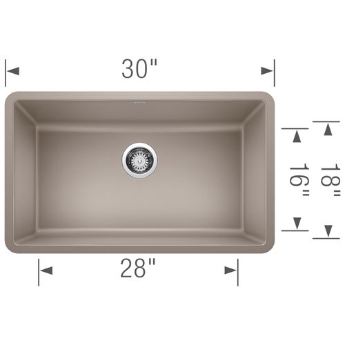 Main product image of Precis SILGRANIT 30" Single Bowl Undermount Kitchen Sink (Truflle)